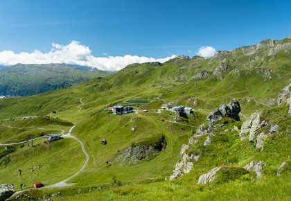 Dieses Bild zeigt das Bergrestaurant kleine Scharte auf der Schlossalm