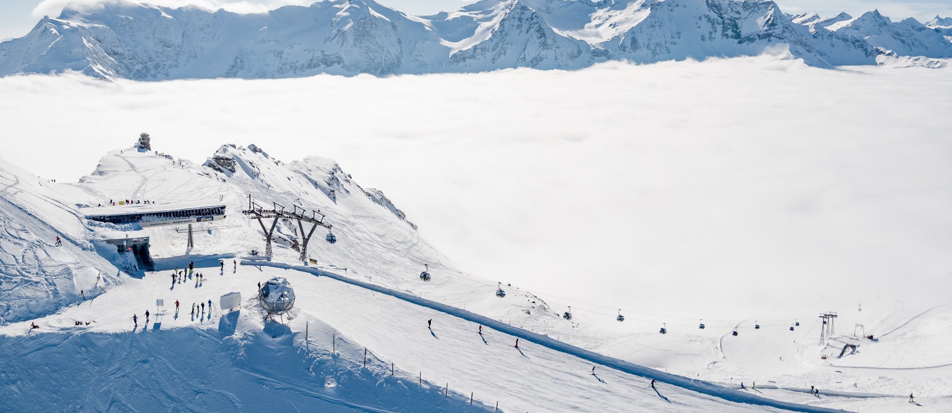 Sportgastein Bergpanorama mit Bergstation