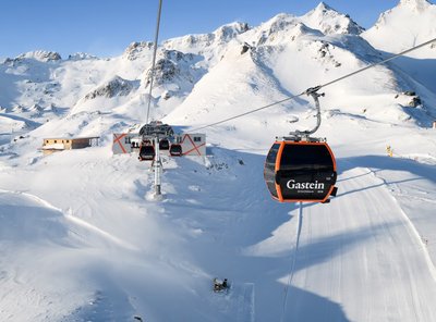 Die Gondel der Schlossalmbahn in Skigastein