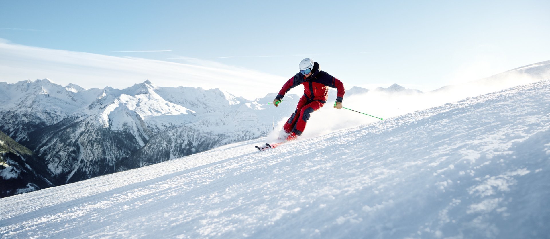 Dieses Bild zeigt einen Skifahrer in Gastein skifahren