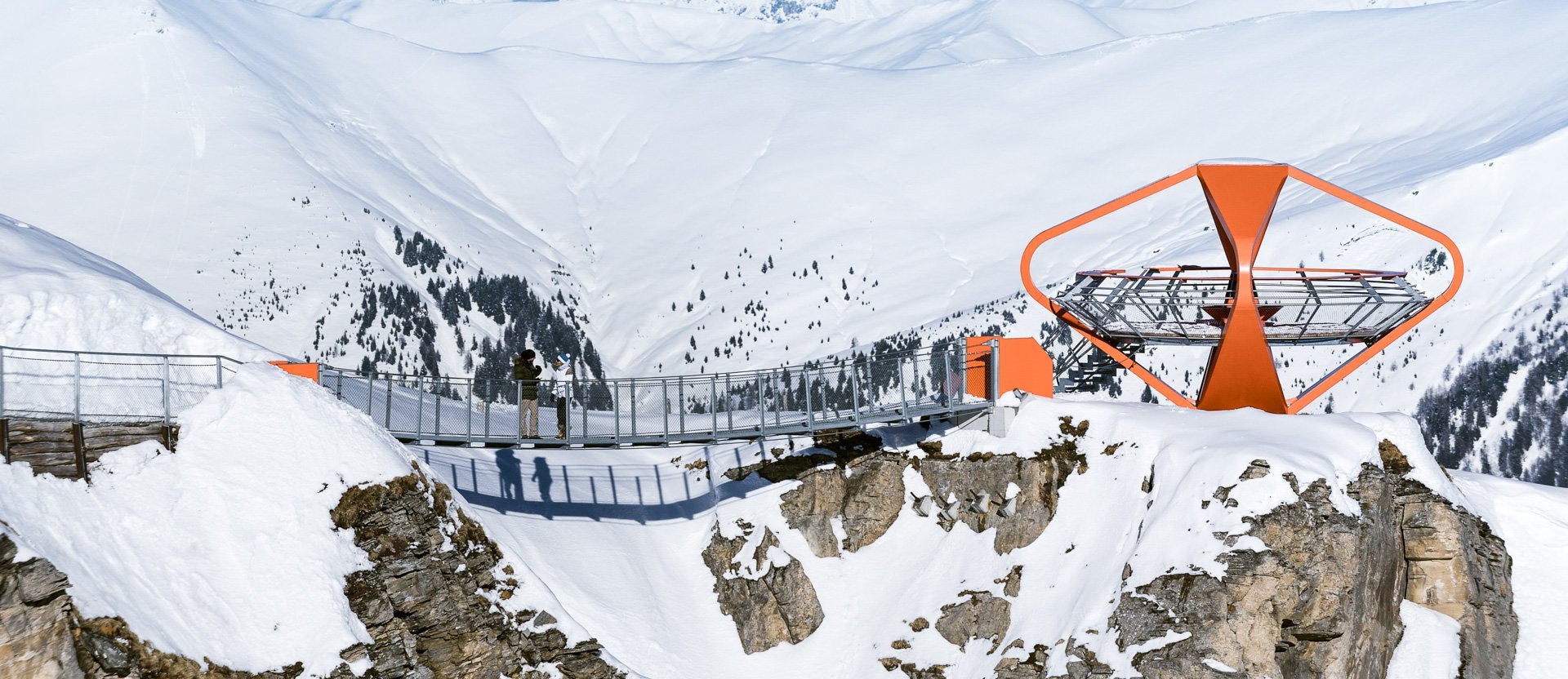 Brücke zum Aussichtspunkt am Felsenweg am Stubnerkogel