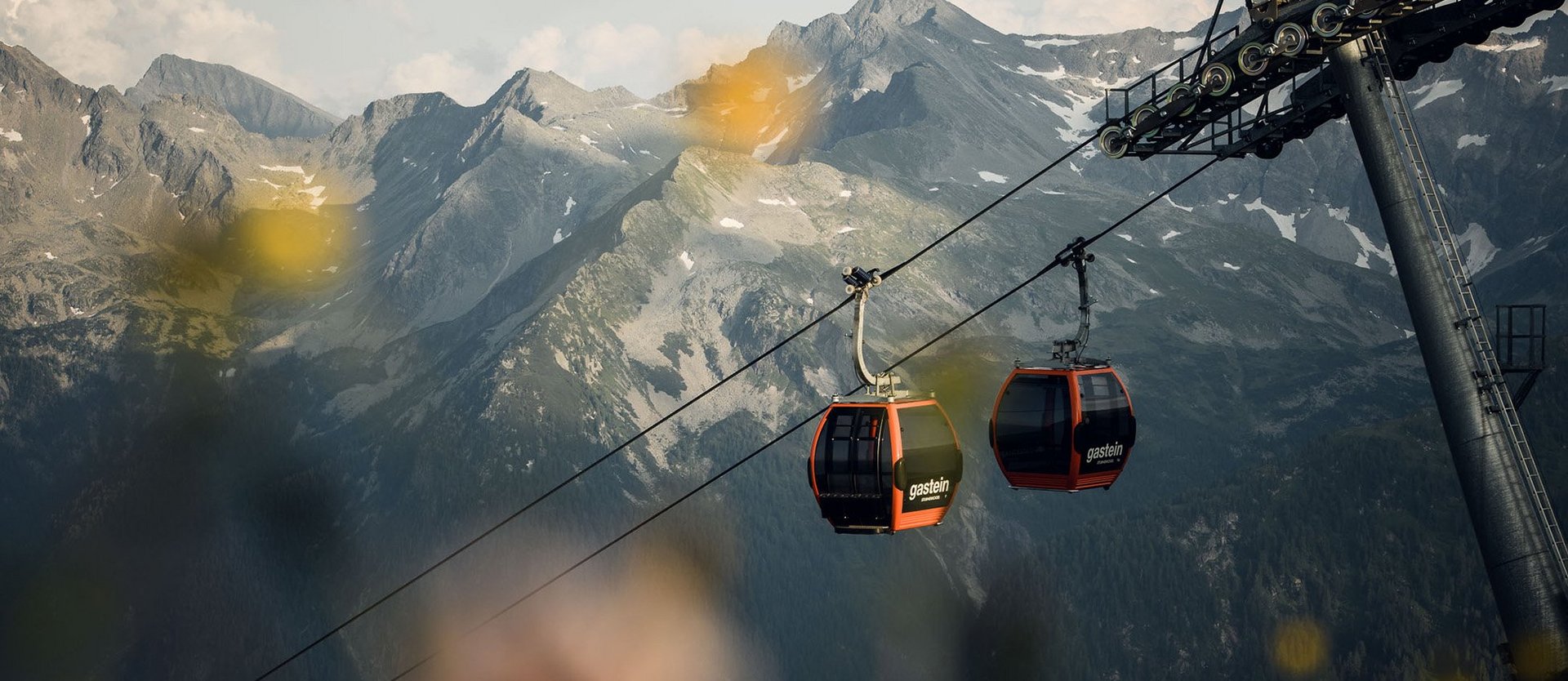 Stubnerkogelbahn bei Sonnenuntergang